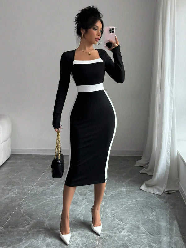 EraPosh Still Grace High Waist Dress