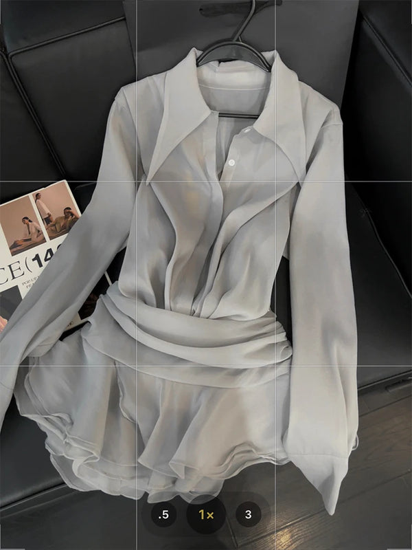 EraPosh GraceMuse Chiffon Mini Gown