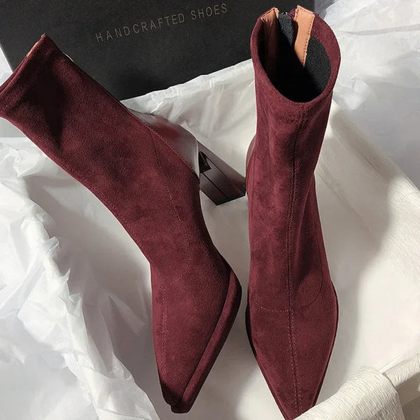 EraPosh Sleek Suede Stiletto Boots