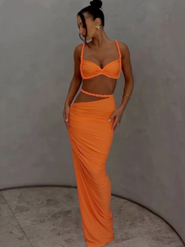 EraPosh GoldenEdge Woven 2 Piece Outfit