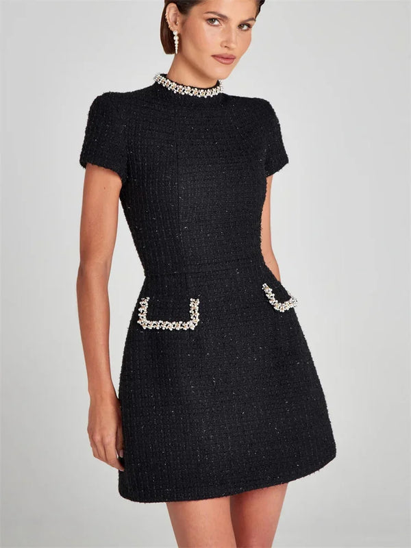 EraPosh GlimmerMuse Patchwork Mini Dress