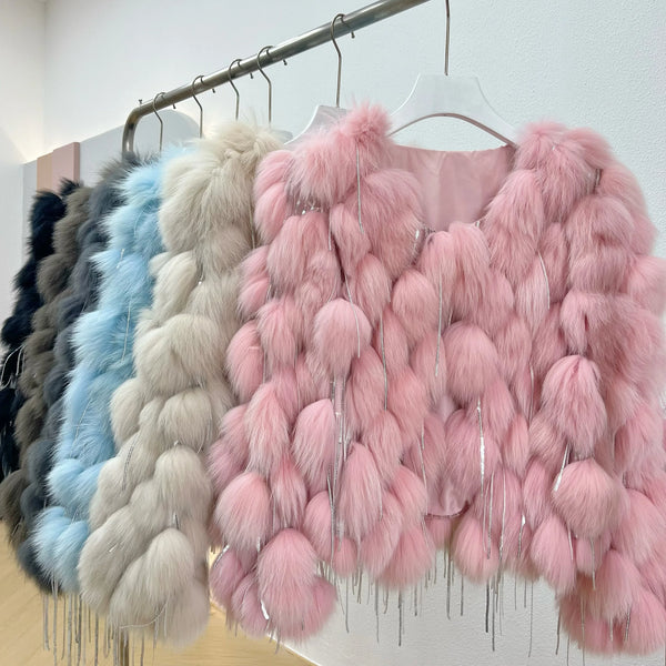 EraPosh ChillThrone Real Fox Fur Coat