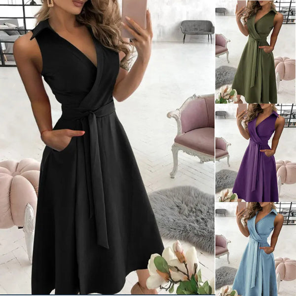 EraPosh BloomCurve V-Neck Mini Dress