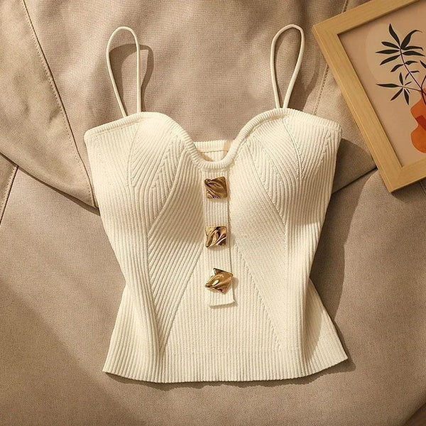 EraPosh TwistMuse Slim Knit Top