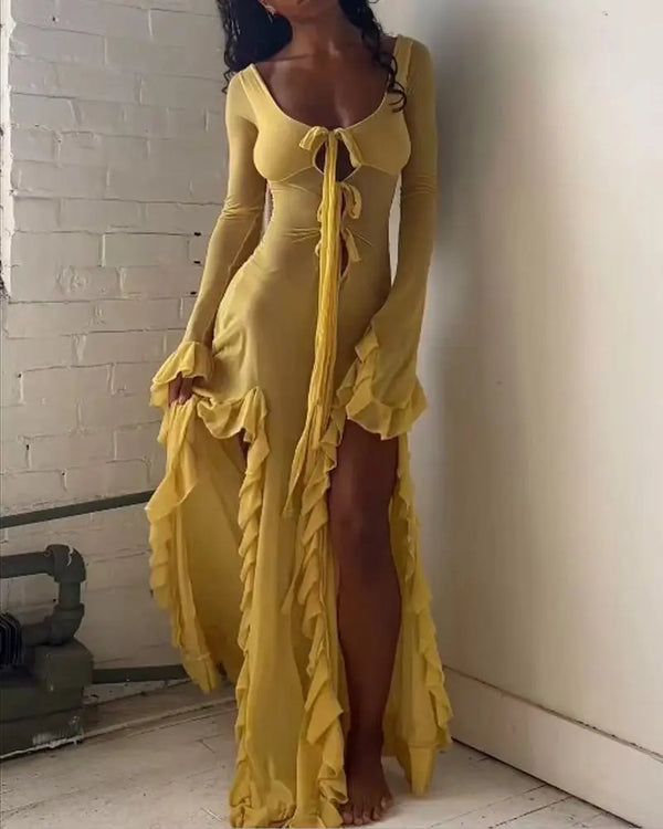 EraPosh Allure Vein See Through Dress