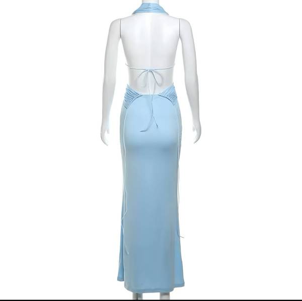 EraPosh Ocean Blue Maxi Dress - Image 4